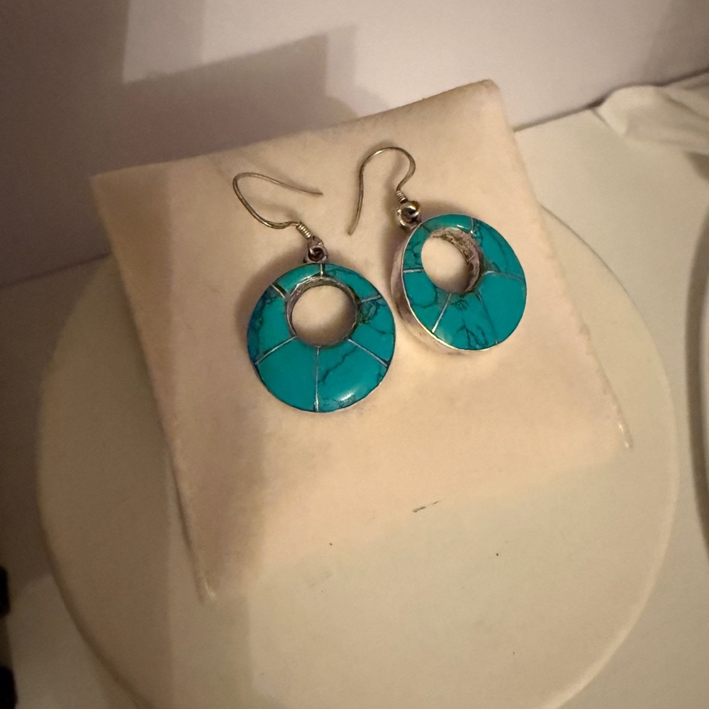 Turquoise Hoop Earrings